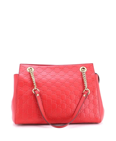 Pre-Owned Gucci Medium Soft Signature Shoulder Bag Guccissima Leather