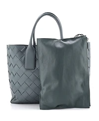 Pre-Owned Bottega Veneta Open Tote Maxi Intrecciato Leather