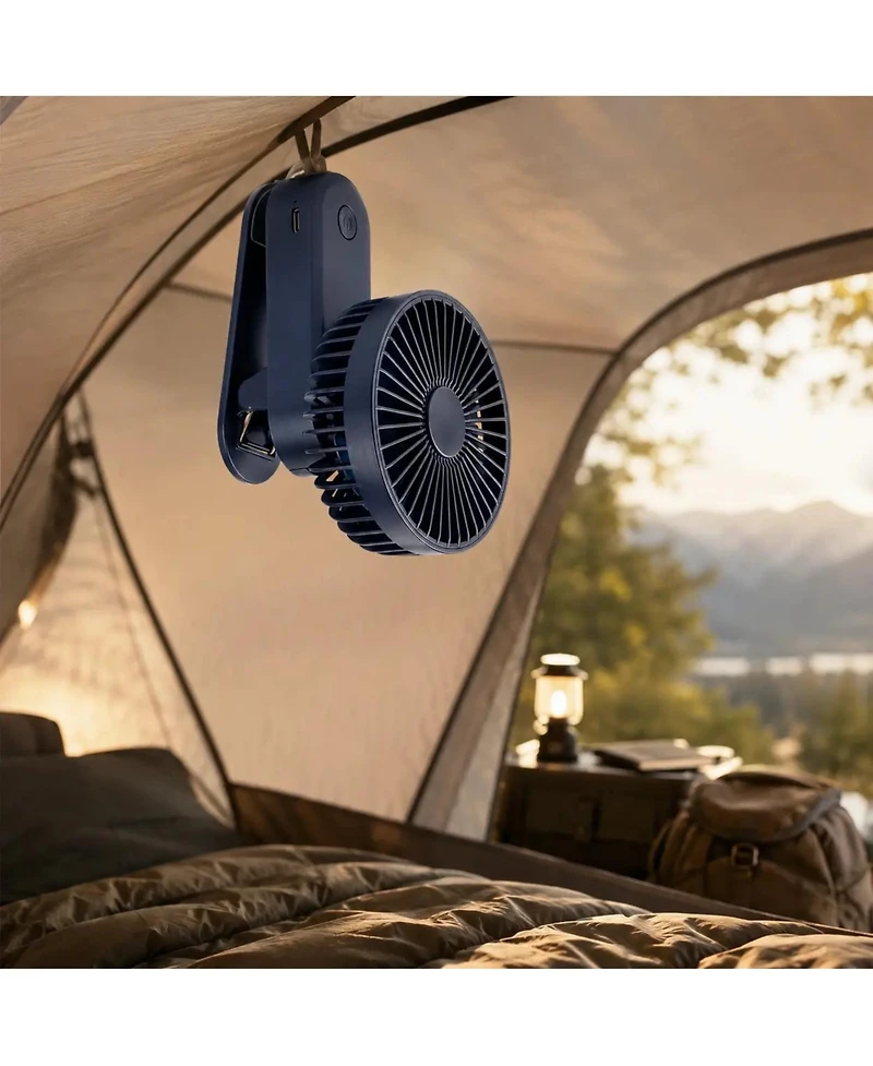Ayamaya Magnetic Clip-On Fan, Rechargeable Portable Camping and Desk Fan with Strong Magnet, Usb-c Battery and 3 Speeds