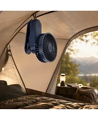 Ayamaya Magnetic Clip-On Fan, Rechargeable Portable Camping and Desk Fan with Strong Magnet, Usb-c Battery and 3 Speeds