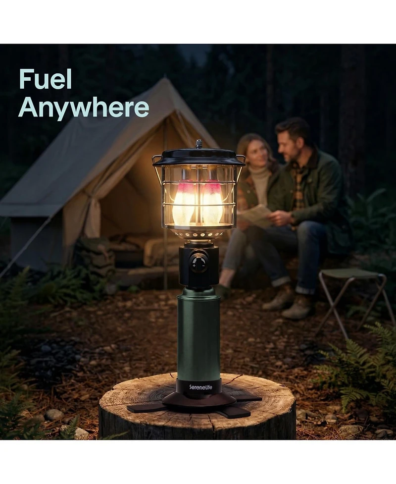 SereneLife Camping Lantern 1500 Lumens – Propane Outdoor Lantern with Adjustable Brightness and Easy Ignition for Camping and Emergencies
