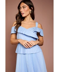 Coast Women's Pleated V-Neck Midi Dress