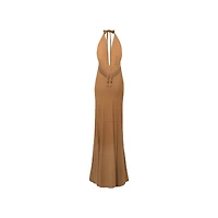 Luna B Women's Siren Halter V-Neck Maxi Dress