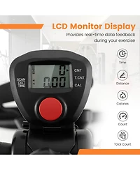 Costway Adjustable Lcd Pedal Exercise Bike with Massage Total Body Fitness Rehab Equipment