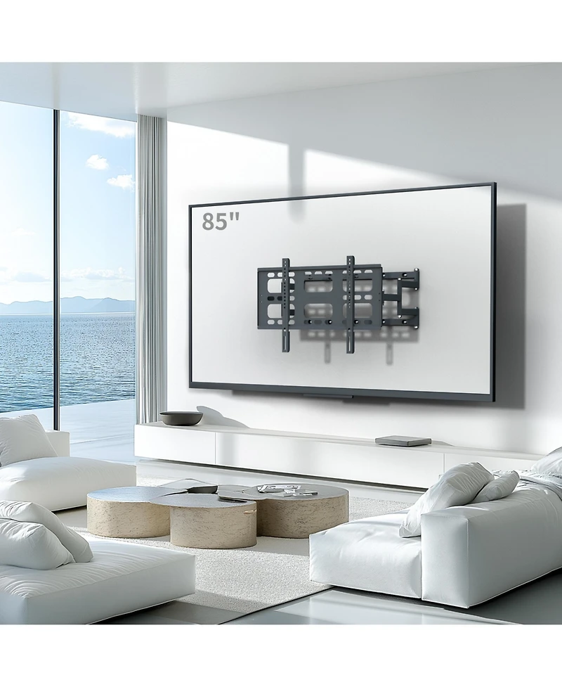 Unho Heavy Duty Full Motion Tv Wall Mount for 40-85 Inch Tvs Swivel TV Bracket Max Vesa 600x400mm up to 220 lbs