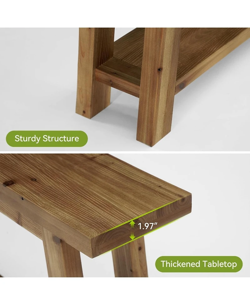 Tribesigns Wooden Tv Stand: For 65/70/75/80'' Tvs. Entertainment center with open storage shelves. Farmhouse TV console for living room,bedroom.