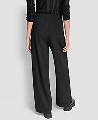 Dkny Women's Soho Ponte Pull-On Wide-Leg Pants