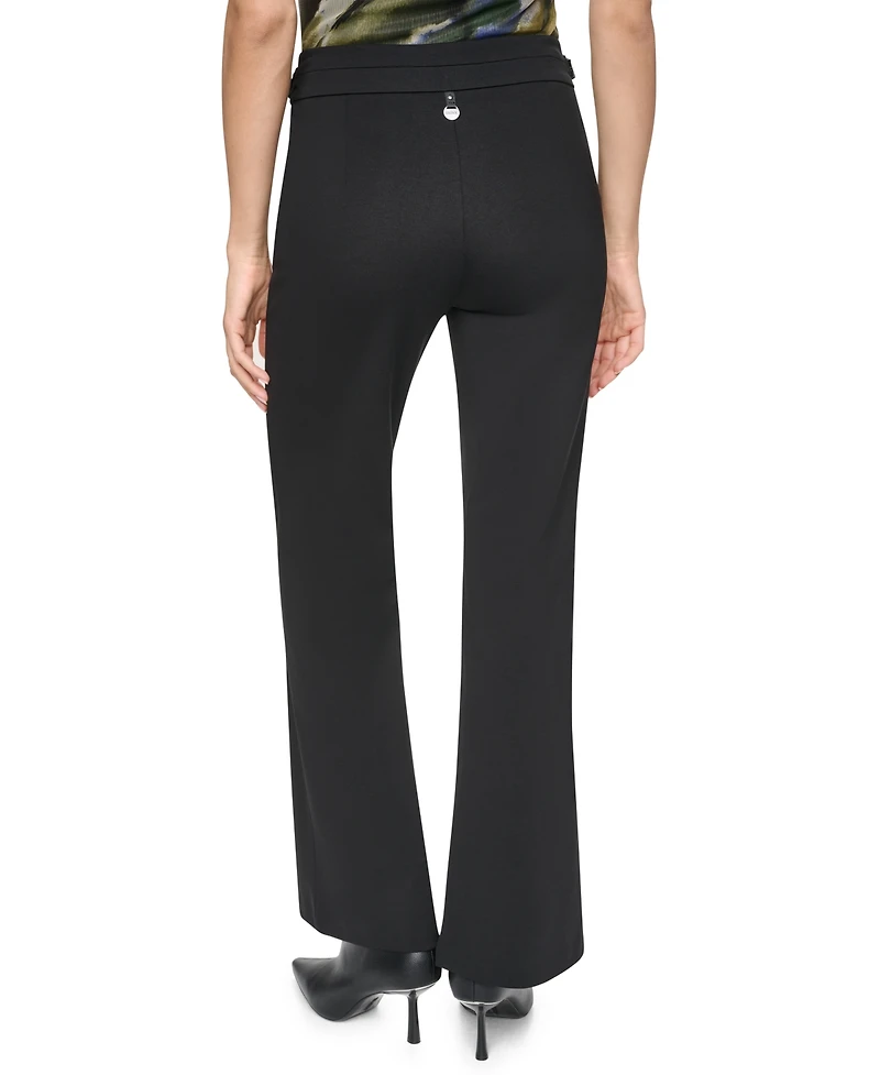 Dkny Women's Soho Ponte Fit-And-Flare Pants
