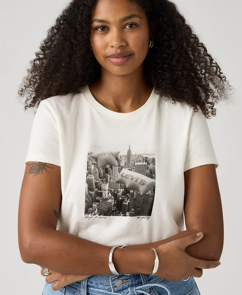 Levi's Macy's 100th Parade Women's Perfect Graphic Logo Cotton T-Shirt