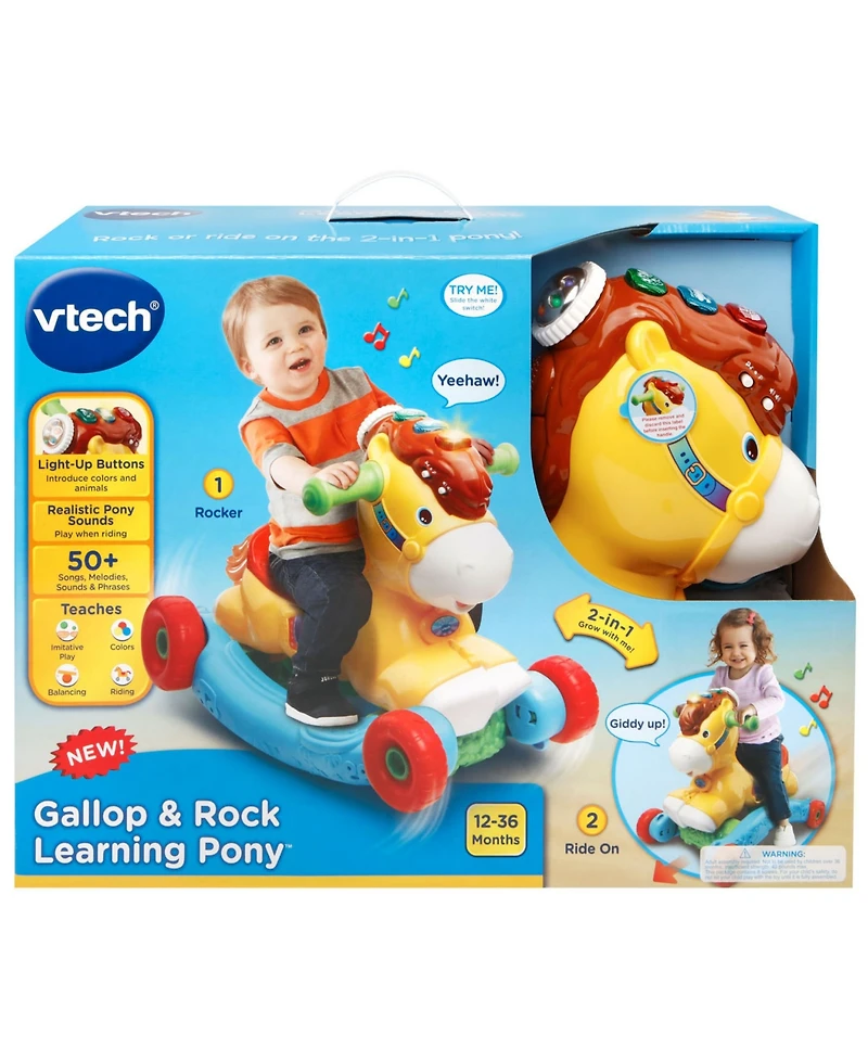 VTech Gallop & Rock Learning Pony Colors & Action Words Learning Toy, Ages 12-36 Months