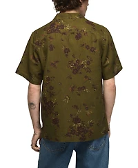 Lucky Brand Men's Printed Short-Sleeve Camp Collar Shirt
