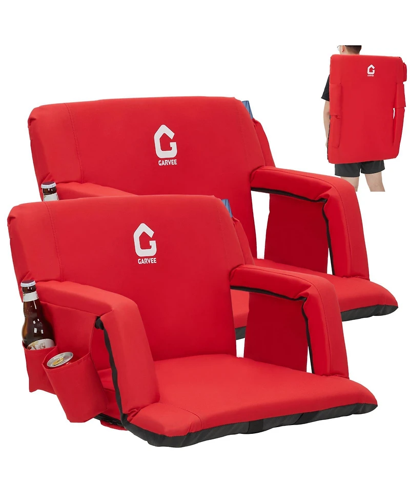 gaomon 2-Pack Portable Inch Folding Reclining Stadium Seats
