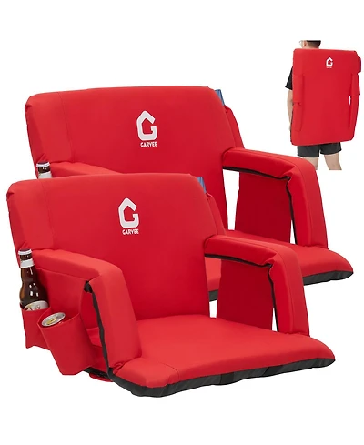 gaomon 2-Pack Portable Inch Folding Reclining Stadium Seats