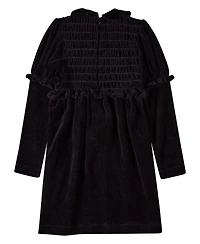 MeMoi Big Girls 8- 10 Cotton-Rich Velour Smocked Below-Knee Long Midi Dress
