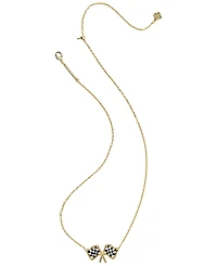Kendra Scott 14k Gold-Plated Checkered Flag Short Pendant Necklace