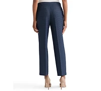 Kasper Women's Mini-Check-Print Mid-Rise Ankle Pants, Regular & Peite