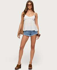 Edikted Women's Zephyr Crochet Babydoll Top