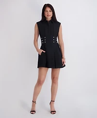 Siena Women's Collared Bonded Gab Mini Dress