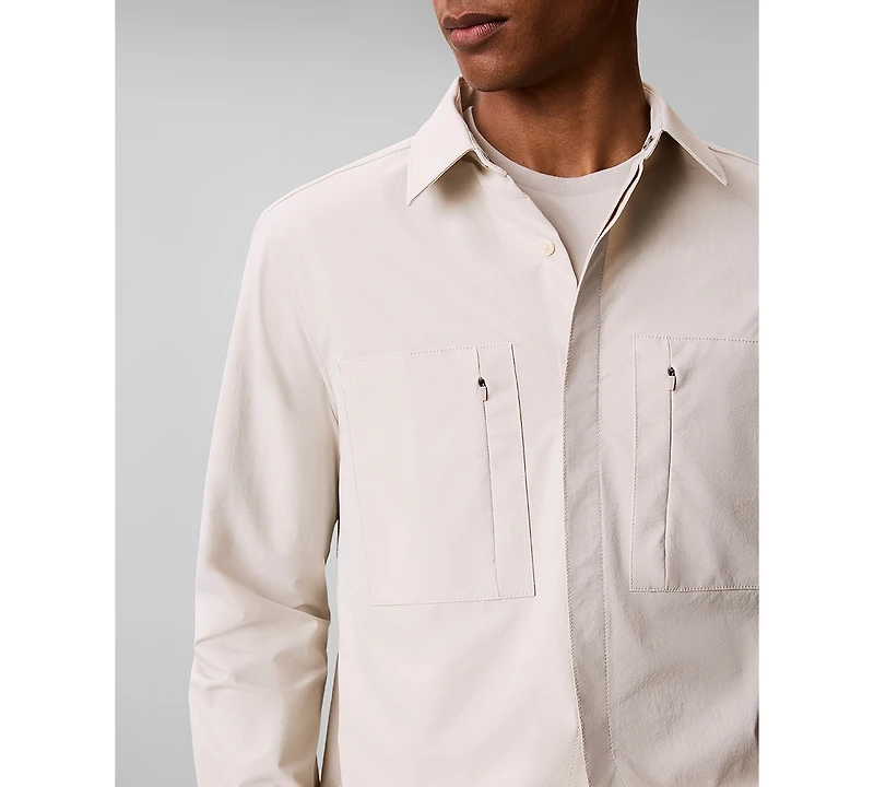 Calvin Klein Men's Nylon Stretch Blend Classic-Fit Shirt