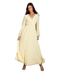 Coast Women's Pleated Wrap V-Neck Maxi Dress