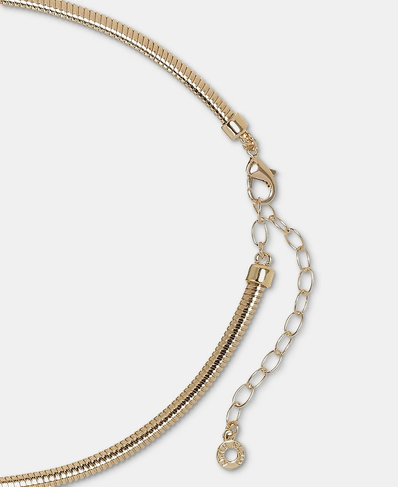 Anne Klein Puffy Linked Pendant Necklace, 16" + 3" extender