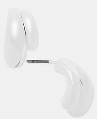 Anne Klein Puffy Double-Row C-Hoop Earrings