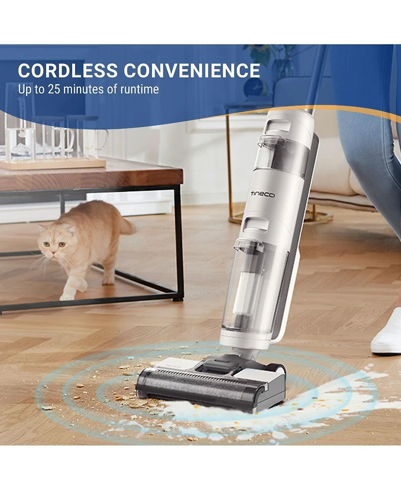 Tineco iFloor 3 Breeze Cordless Wet Dry Vacuum / Mop, Multi-Surface Floor Washer with Led Display