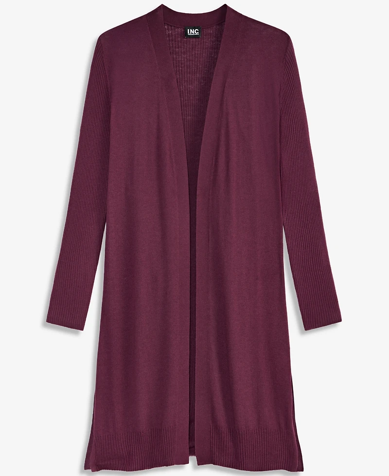 I.n.c. International Concepts Women's Duster Open-Front Ribbed Cardigan, Macy's Exclusive