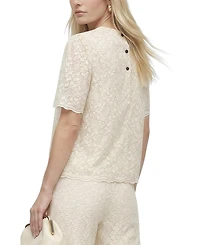 Lily and Lionel London Women's Calippo Lace Short Sleeve Top