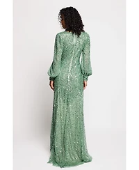 Beauut Women's Embellished Sequins Net Gown