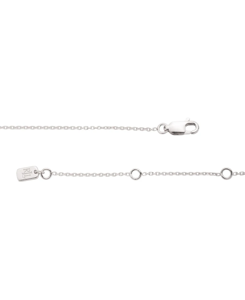 Lauren Ralph Lauren Sterling Silver Navy Enamel Star Charm Necklace