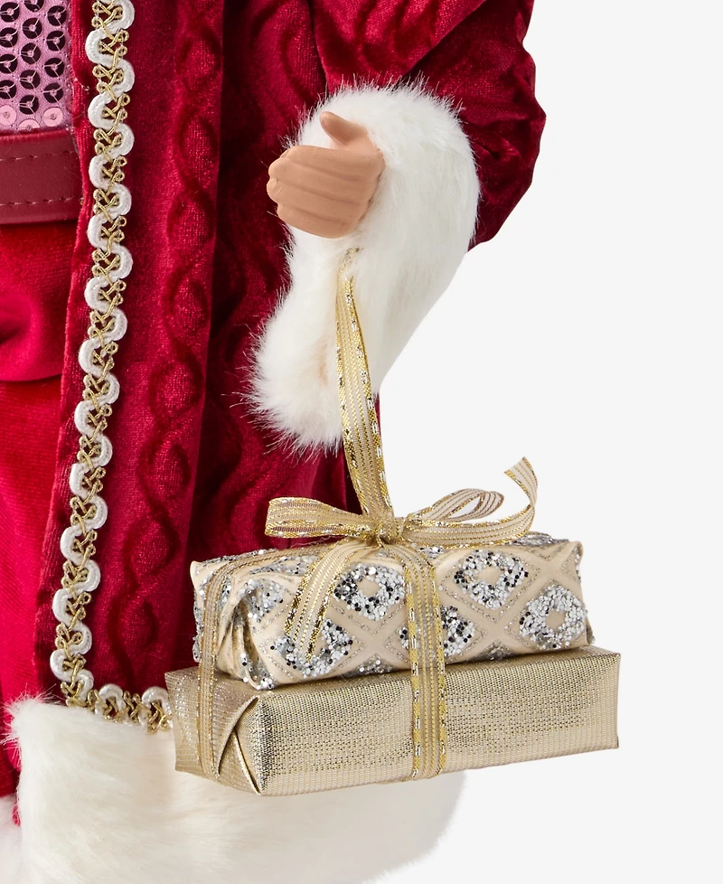Holiday Lane Whimsy Standing Santa with Tree and Gifts, Macy's Exclusive