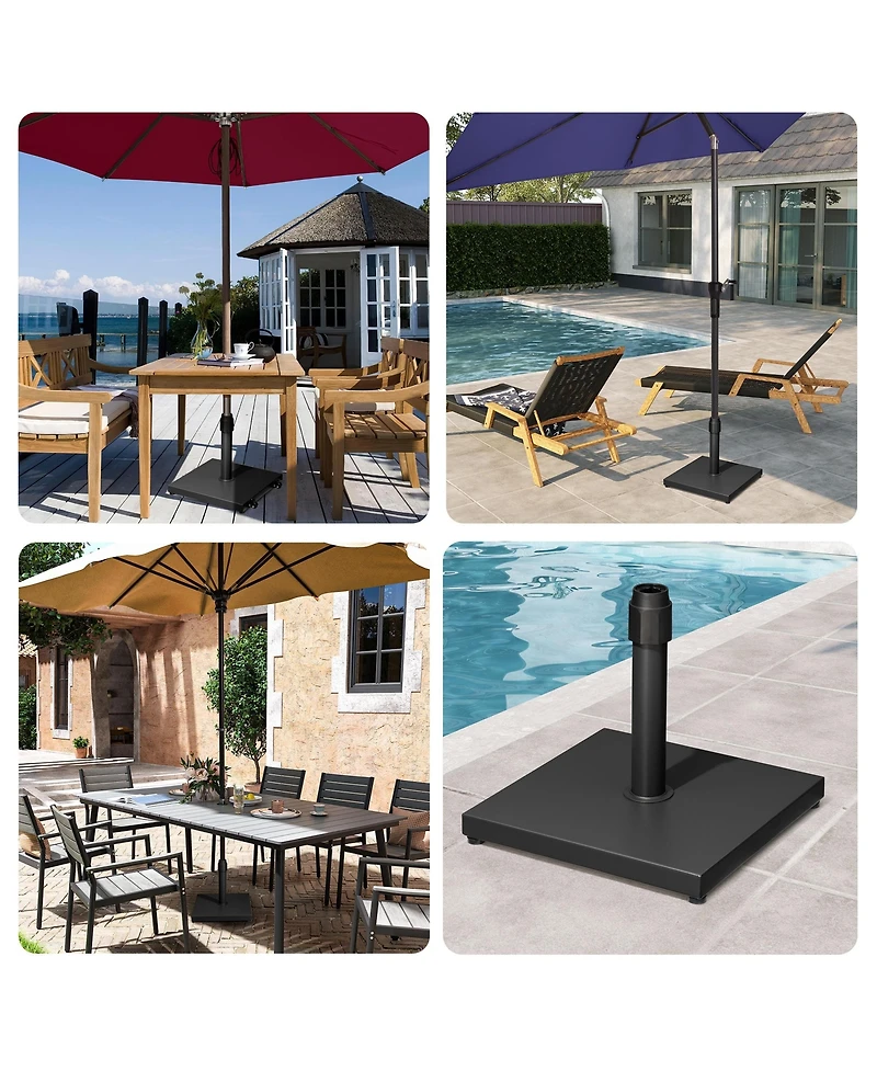 Pellebant Outdoor Patio Concrete Market Umbrella Base Stand