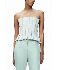 Nocturne Women's Pleated Strapless Bustier Top