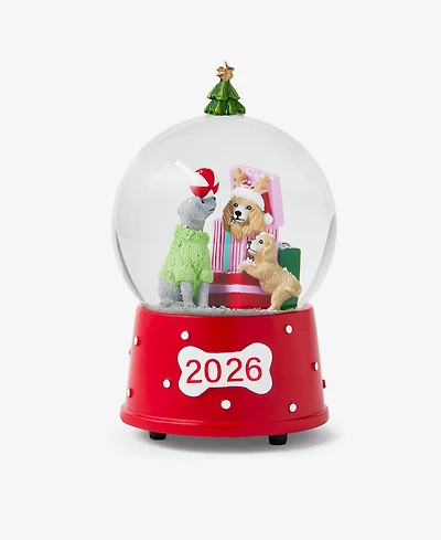 Holiday Lane Heritage Dogs Snow Globe, Macy's Exclusive