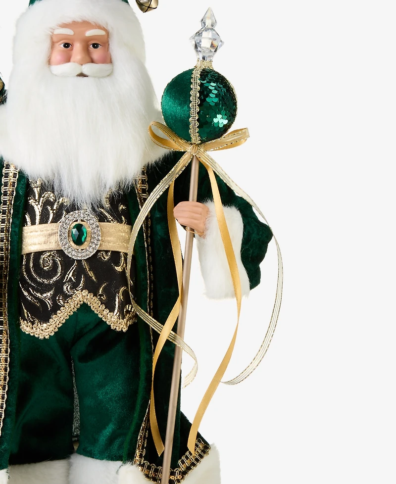 Holiday Lane Opulence Standing Santa with Gift Bag and Scepter, Macy's Exclusive