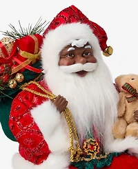 Holiday Lane Heritage African American Sitting Santa, Macy's Exclusive