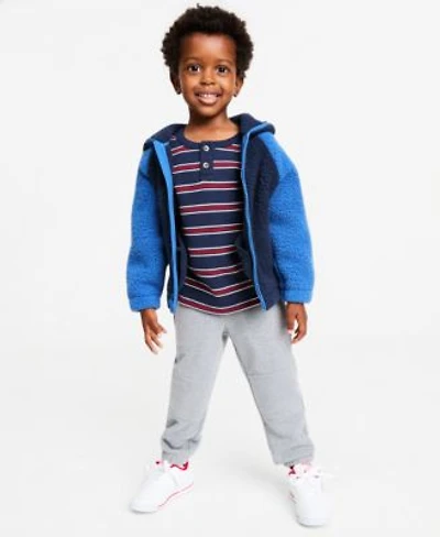 Epic Threads Toddler Boys 12m 5t Faux Sherpa Dino Jacket Striped Henley Thermal Shirt Fleece Jogger Pants Macys Exclusive