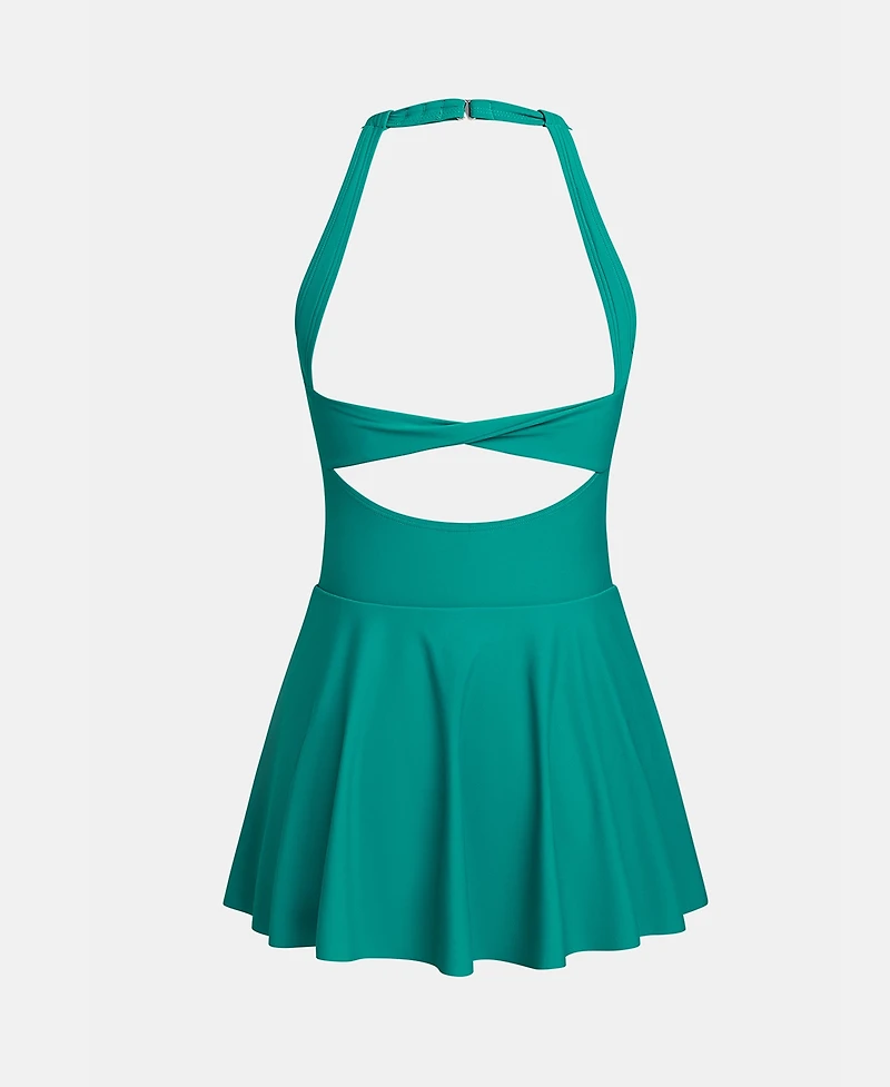 Cupshe Women's Scoop Neck Open Back One Piece Swimdress