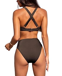 Cupshe Women's Mesh Overlay Underwire Bikini Set