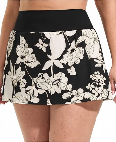 Lands' End Plus Pinchless Mini Swim Skort