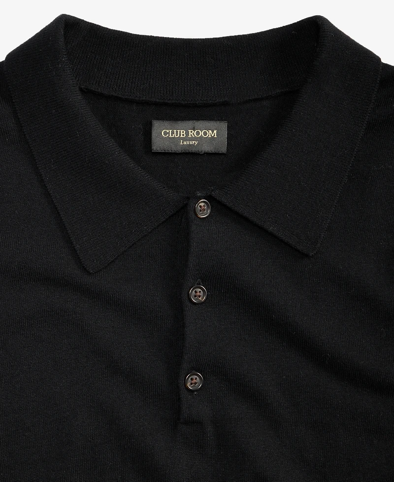 Club Room Men's Cashmere Short-Sleeve Polo Sweater, Macy's Exclusive