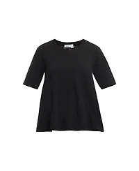 Wilt Women's Clothing Elbow Sleeve Trapeze Top