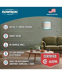 Flowtron Fly Trap Indoor Wall Sconce, Electric Insect Killer, 40W Uv, Sticky Strips, 600 Sq Ft, Home