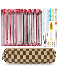Aeelike 55-Piece Double Pointed Knitting Needles Set - Short Knitting Needles for Beginners