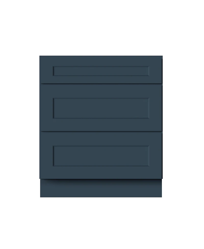 Boyel Living 30 Inch Wide 3-Drawers Base Cabinets, Ready to Assemble Kitchen Cabinet with Solid Wood Frame, Soft-Close Slides and Hinges