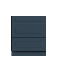 Boyel Living 30 Inch Wide 3-Drawers Base Cabinets, Ready to Assemble Kitchen Cabinet with Solid Wood Frame, Soft-Close Slides and Hinges