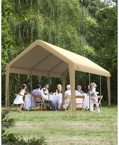 homfan 20x10x11 ft Carport Top Cover – Heavy Duty Waterproof Uv Protected Replacement Tarp (Cover Only, No Frame)