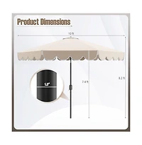 Boyel Living 10 Feet Patio Umbrella Outdoor Market Umbrella with Crank Tilt Adjustment