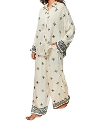 Cupshe Women's Everyday Oversized Boho Two-Piece Shirt and Pants Set